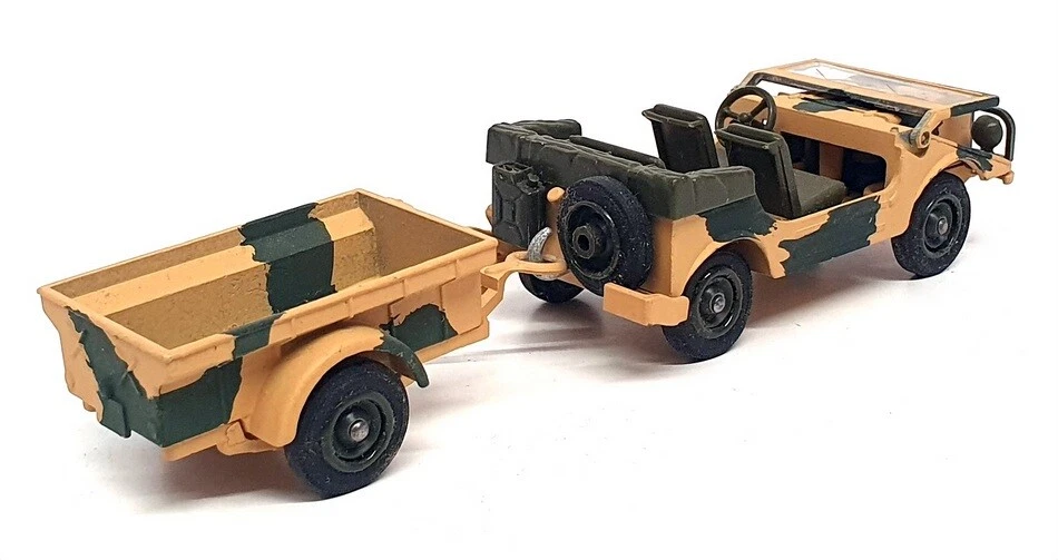 Solido 1/43 Scale Diecast 212 - Army Jeep & Trailer - Green - Image 2 of 4
