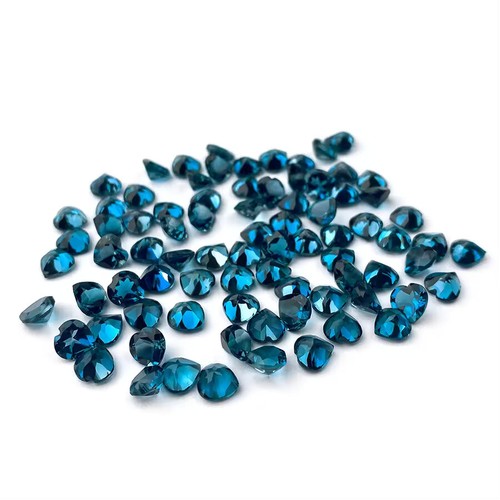 Piedra preciosa suelta AAA corte corazón natural topacio azul Londres para hacer todas las joyas - Imagen 14 de 24