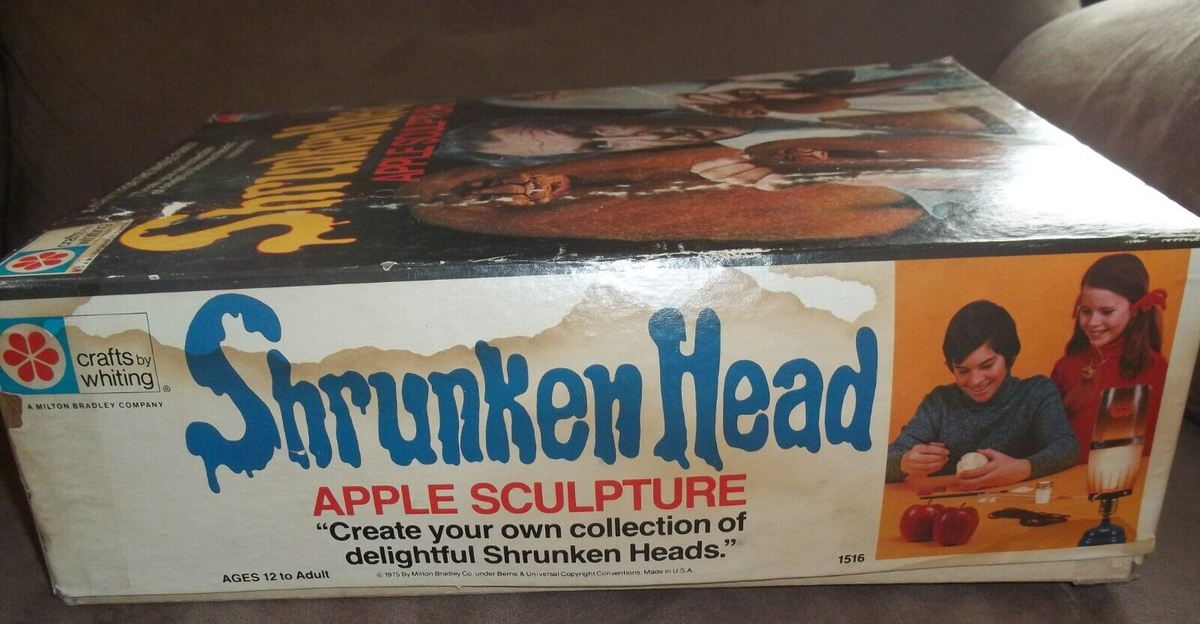 VINTAGE 1975 MILTON BRADLEY SHRUNKEN HEAD APPLE CRAFT KIT COLLECTIBLE SCI-FI TOY | eBay VINTAGE 1975 MILTON BRADLEY SHRUNKEN HEAD APPLE CRAFT KIT COLLECTIBLE SCI-FI TOY | eBay