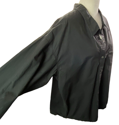 WILFRED FREE Aritzia Women Blouse Size M Black Button Front Long Sleeve 46-22 - 第 6/17 張圖片