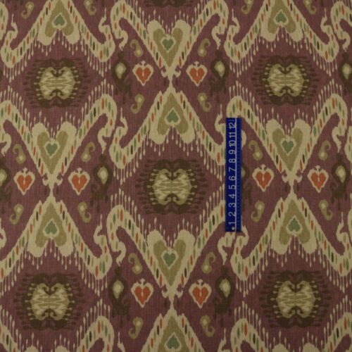 WAVERLY ENLIGHTENED MULBERRY PURPLE IKAT BEIGE MULTIUSE FABRIC BY YARD 54"W - Picture 3 of 6