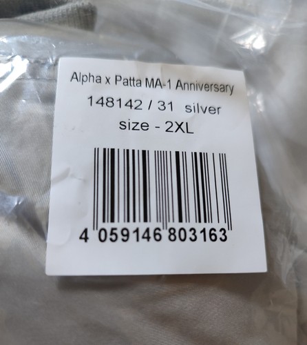Patta X Alpha Industries MA-1 Bomberjacke Lagos Reversible Silver Orange Neu mit Etikett - Bild 19 von 23