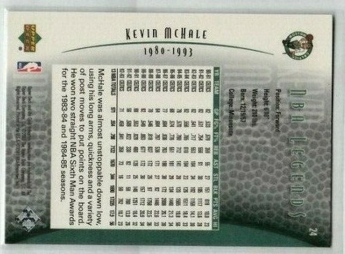 KEVIN McHALE 1999 UD Upper Deck Century Legends SN TOP 50 #32 Celtics - Picture 2 of 2