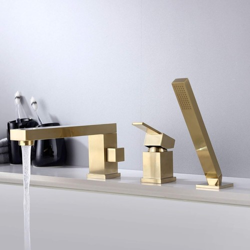 Evangeline Large Flow Rate Bathtub Faucet, Bathroom Basin Faucet, Square - Picture 6 of 7
