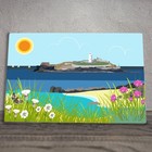 Ceramic Picture Tile Plaque "Godrevy Lighthouse" by Katie Pearson 30cm x 20cm