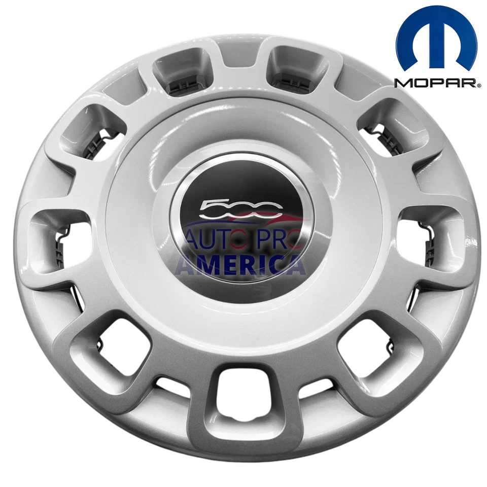 FIAT 500 2012-2019 tapacubos 15" ruedas de acero 68078420ac juego 2 piezas MOPAR OEM NUEVO Foto 3 de 4