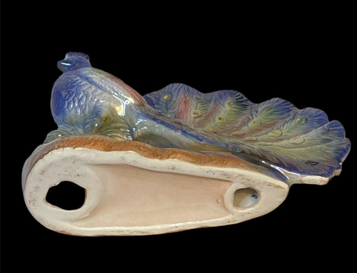 Hermosa estatuilla de pavo real de porcelana - Imagen 5 de 8