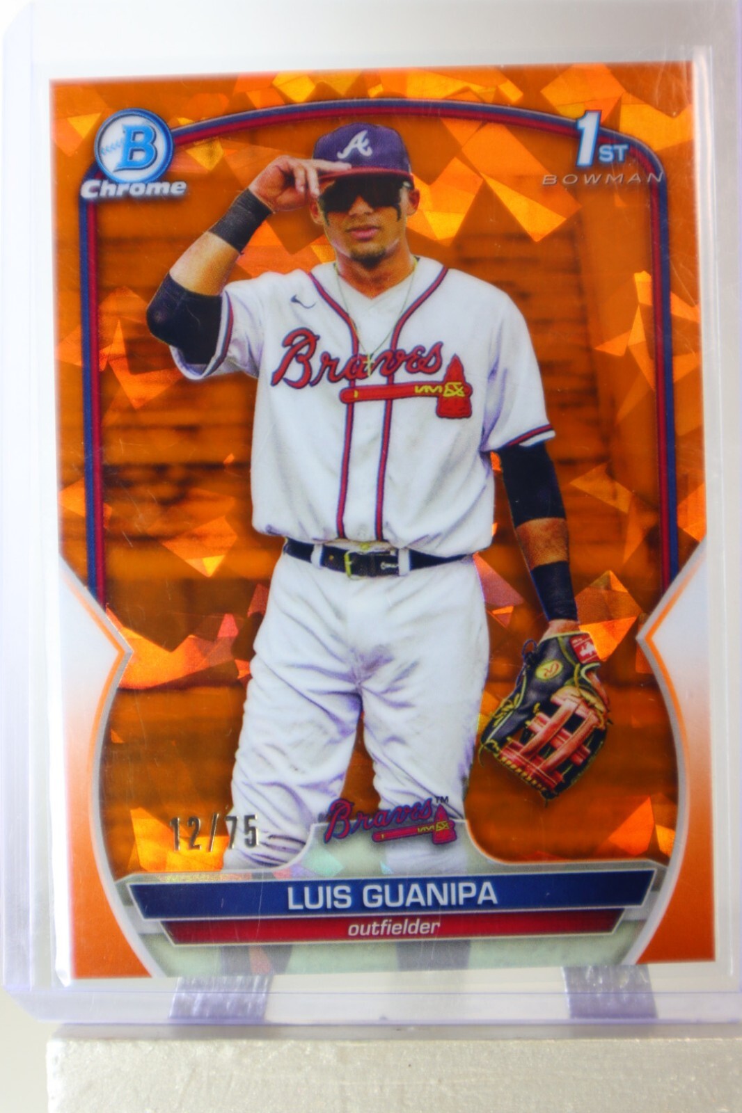 Luis Guanipa 2023 Bowman Chrome Sapphire Orange /75 1st BOWMAN