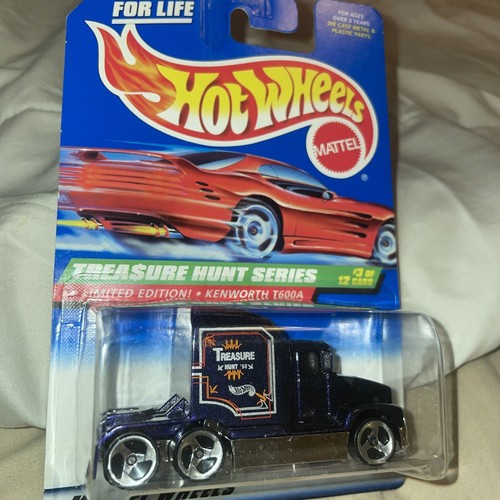 1998 Hot Wheels #751 Treasure Hunt Series 3/12 KENWORTH T600A Purple w/Chrome3Sp - Picture 2 of 18
