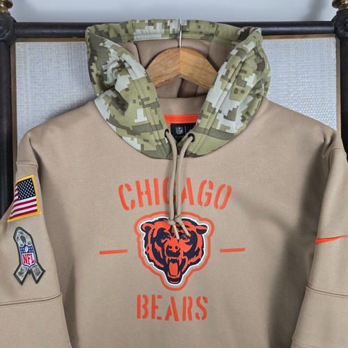 NIKE ON-FIELD x BEARS Size Large Mens Hoodie Support Troops USA Camo Sweatshirt - Picture 1 of 13
