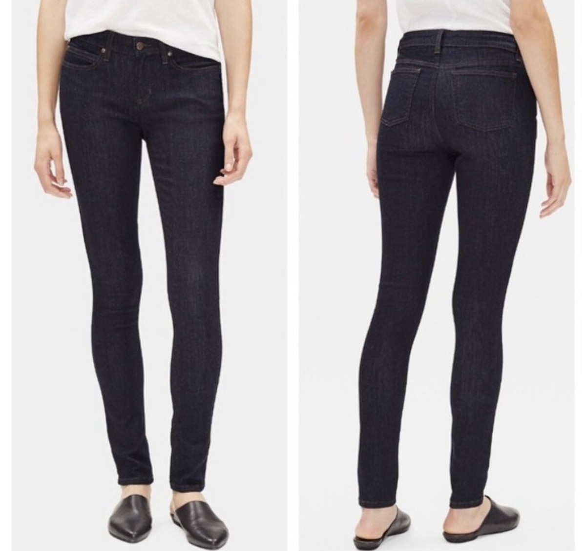 Eileen Fisher indigo soft stretch organic cotton Women's Skinny Jeans 6  $178 | eBay