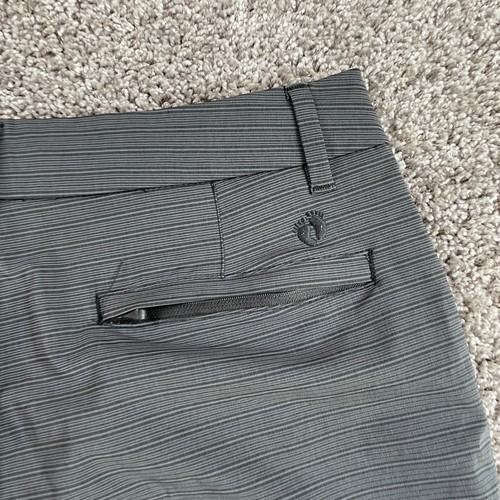 Hang Ten Shorts Mens 32 Stretch Gray & Black Logo - Picture 8 of 11