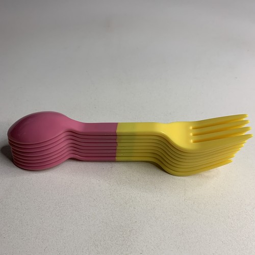 Department 56 Spoon Fork Combo Multicolor HEAVY-DUTY Camping 8 Pieces - Picture 7 of 7