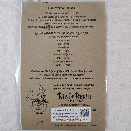 Easter Tea Towels Spring Animal Bunny Rabbit Pattern Template Small 4" x 4" - Picture 6 of 24