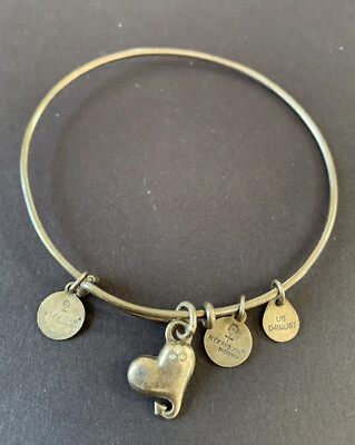 Alex and Ani Cupid's Heart Devil Tale Bracelet Silver Tone