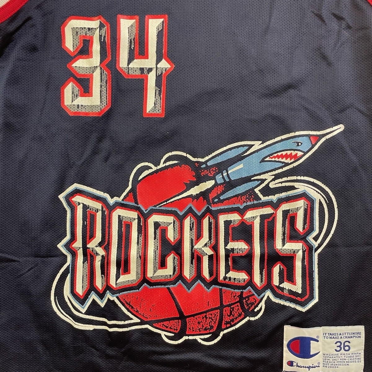 Vintage Houston Rockets Hakeem Olajuwon Jersey 90s Champion