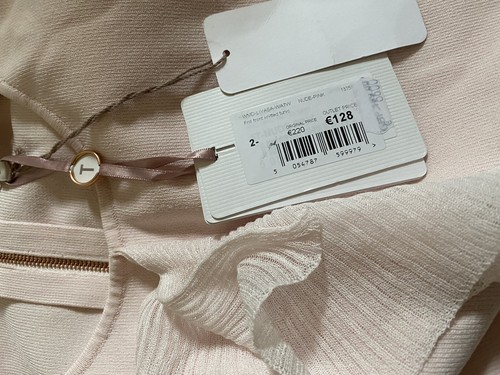 Ted Baker frill ftint knitted tunic dress pink nude BNWT - Picture 5 of 6