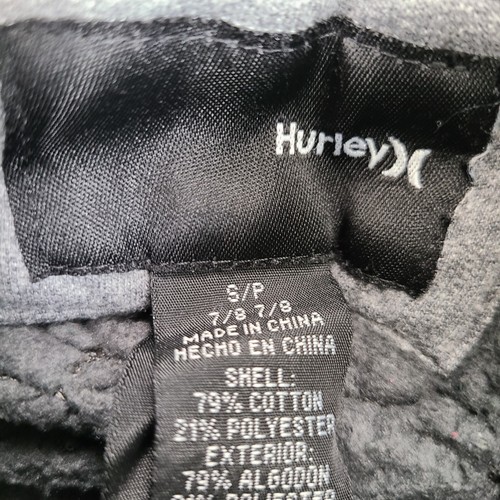 Hurley Sweater Boys Small Gray Hooded Full Zip Outdoors Comfort Beach Youth Kids - Picture 6 of 8