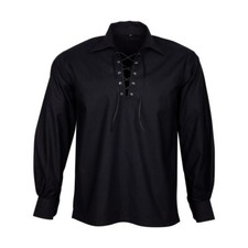 Scottish High Quality Jacobite Ghillie Shirts kilt shirts Men's Jacobean shirts