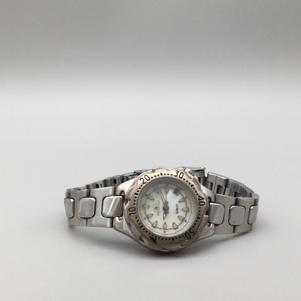 Reloj Freestyle Mujer 28mm Tono Plateado MOP Fecha 100M Batería Nueva 7" Foto 4 de 4