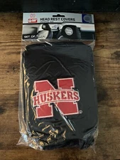 Brand New Team ProMark NCAA Nebraska HeadRest Covers For Car Truck Suv Van
