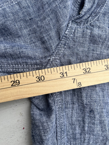 Women's Pilcro and the Letterpress Pants Blue Solid 30 Linen Wide Leg Casual NYC - Picture 16 of 16