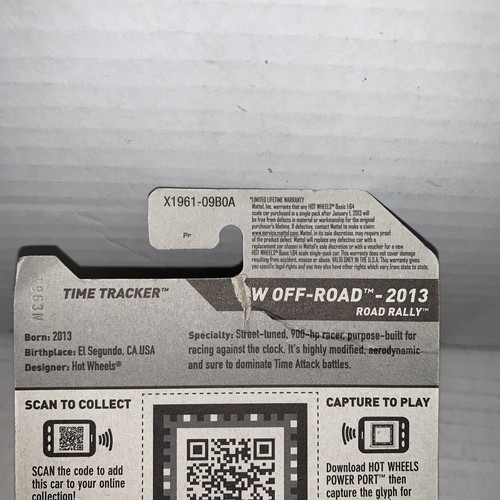 2013 Hot Wheels HW Off-Road Road TIME TRACKER. ERROR Black Rear Wheels. - Picture 11 of 11