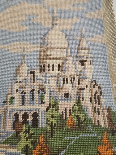 Vintage Completed Needlepoint- Royal Paris  19 in x 7.5 in Steiner Freres SA - Picture 4 of 6