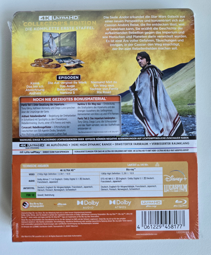 Andor - Staffel 1 / Star Wars / Limited 4K Steelbook Edition - Neu / OVP - Bild 2 von 6