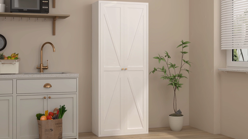 Metal Storage Cabinet, Kitchen Pantry Cabinet with 2 Doors and Adjustable Shelve - Video 1 of 1
