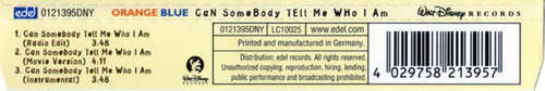 Orange Blue - Can Somebody Tell Me Who I Am CD Maxi 6214 - Picture 2 of 4