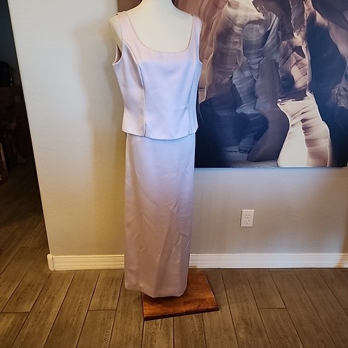 Vintage Black Tie Oleg Cassini Beaded Long Formal Dress Large 12 / 14 3 Pc *FLAW - Picture 10 of 22