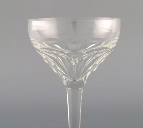 Val St. Lambert, Belgium. Ten red wine glasses in clear crystal glass. - Picture 5 of 7