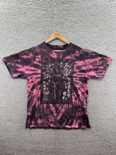 Post Malone Posty Co Hollywood Is Bleeding Tour Red Black Tye Die T-shirt Sz. L - Picture 1 of 4