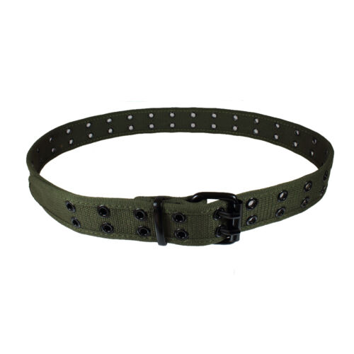 Canvas 2 holes Double Rows Grommet Hole Belt Fabric Military web belt - Picture 31 of 33