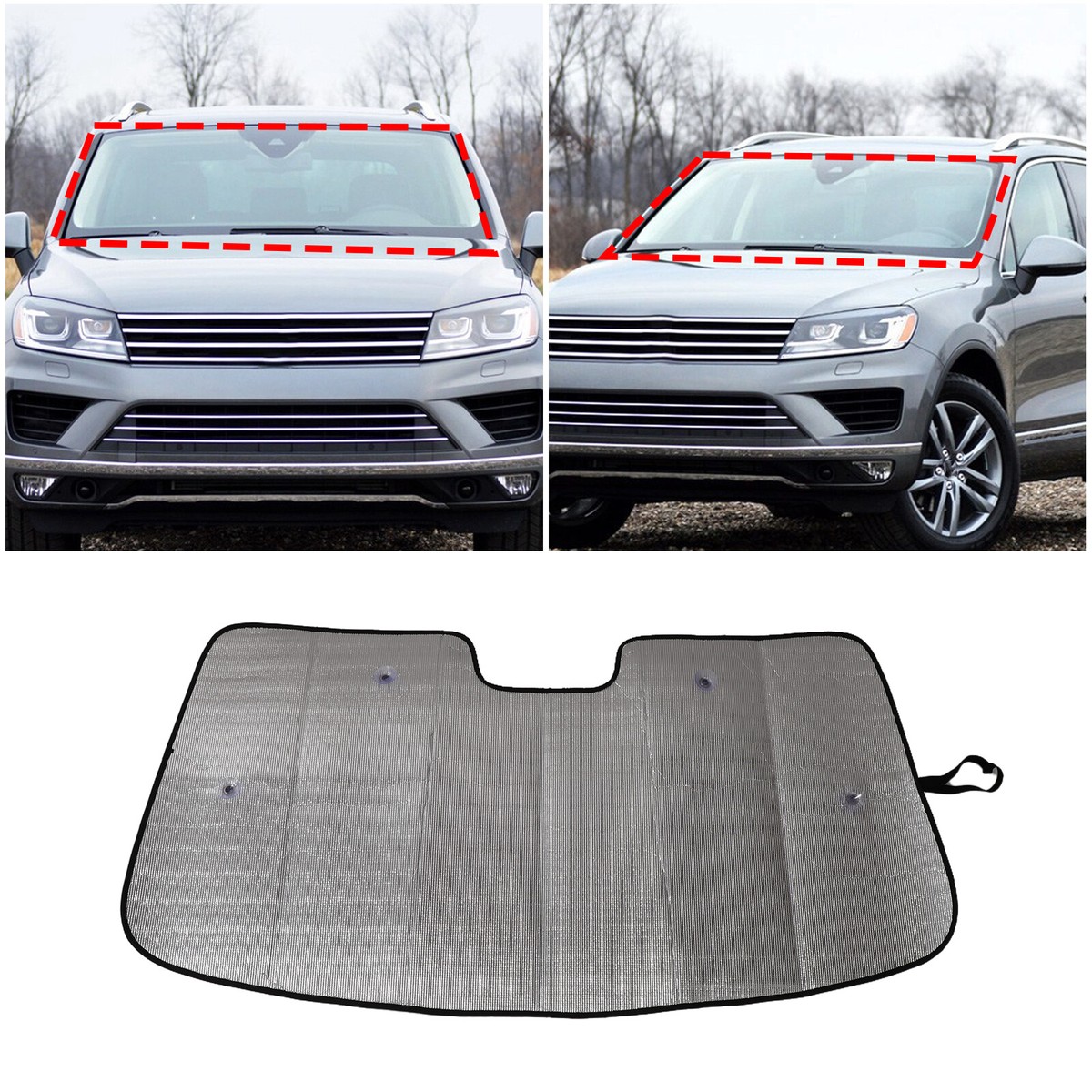 Front Windshield UV Block Sunshade Cover For Volkswagen