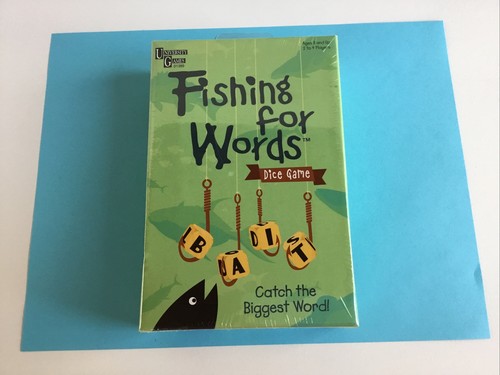 NEW Fishing For Words Dice Game,  University Games Factory Sealed Ages 8+ - Picture 1 of 2