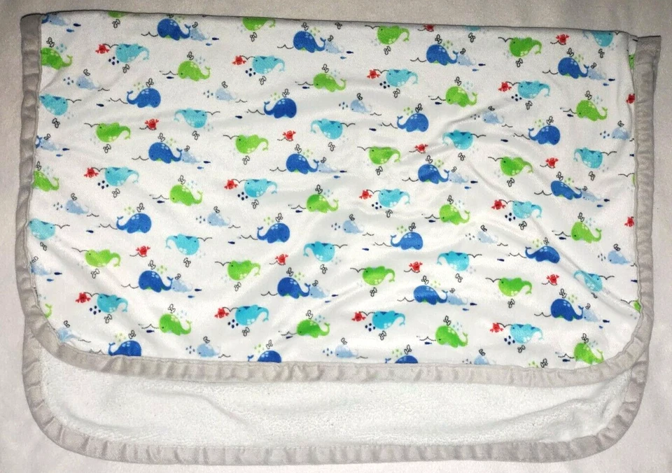 SNUGLY BABY 白色鲸鱼毯 绿色 蓝色 红色 龙虾 波浪 夏尔巴爱 灰色 — 第 2/3 张图片