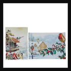 Winter Lane Feathers & Flurries Set of 2 Light-up Canvases with Timers Christmas