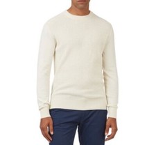 Ben Sherman Mens Ivory White Honeycomb Knit Sweater Sz XL Brand New