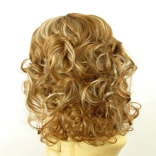 perruque femme mi-longue bouclée blond cuivré méché blond clair: célia f27613 - Picture 4 of 8