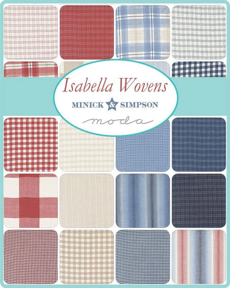 Isabella Wovens Moda Charm Pack 42 100% Cotton 5" Precut Fabric Quilt Squares - Image 2 of 2