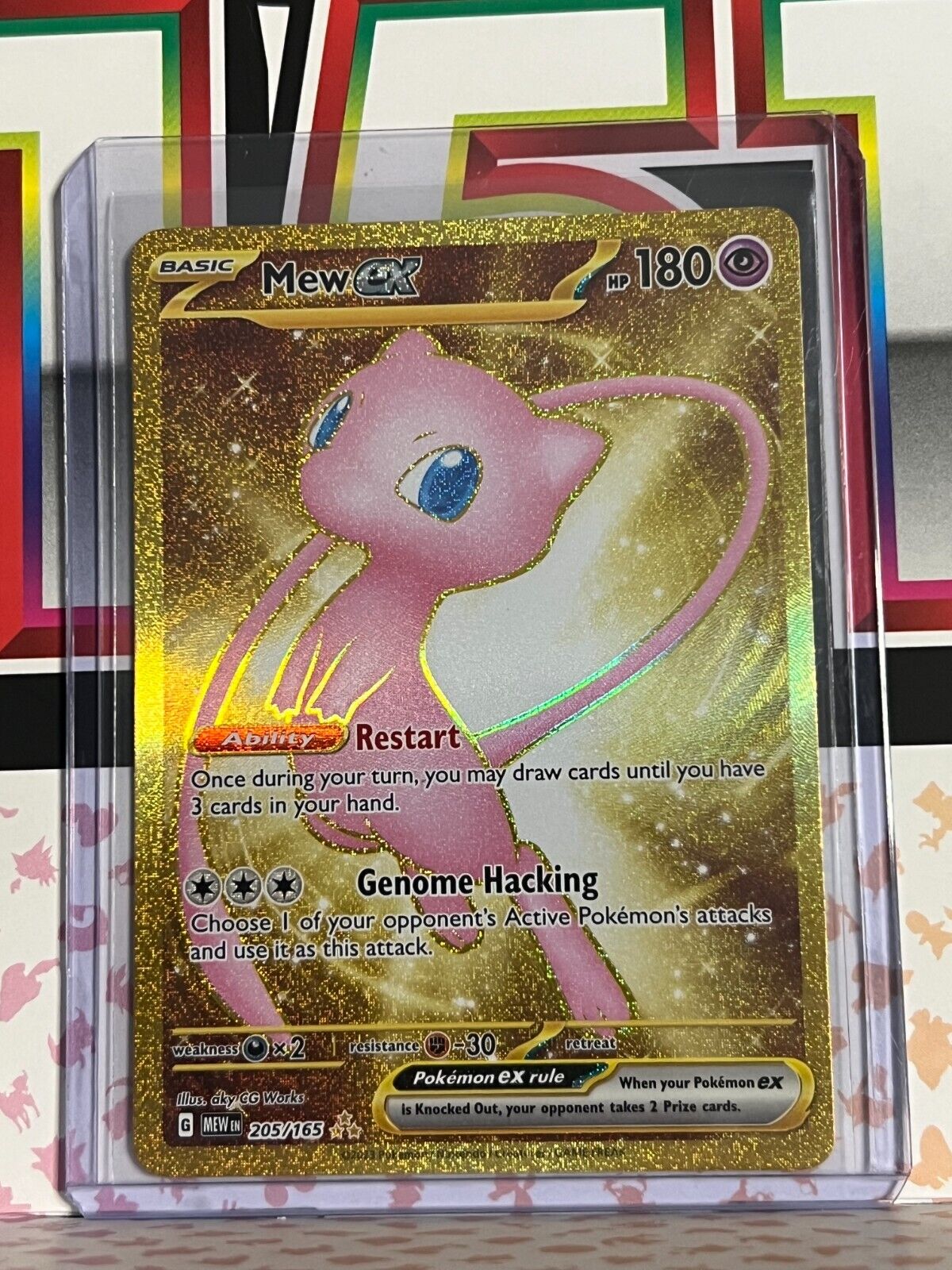 Metal Gold Mew Promo! From the new Pokemon 151 Premium Collection Box!  #pokemon151 #mew #metal #firstlook #new #pokemon #pokémon…