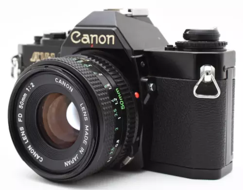 [ Exc ] Canon AV-1 Black 35mm Film Camera New FD NFD 50mm f/2 Japan  2385794