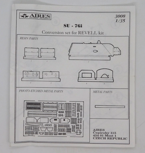 Aires Hobby Models SU-76i 1:35 3008 OHNE OVP NO PE Model Conversion Kit - Bild 3 von 3