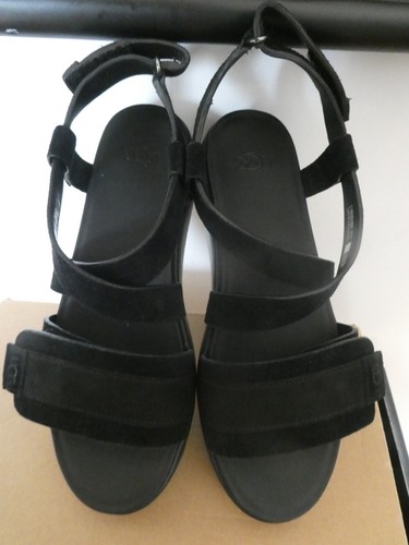 UGG ZAYNE Women’s Ankle adjustable Strap Sandals Leather Suede Upper Platform 8 - Picture 14 of 15