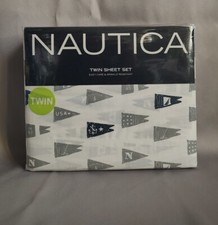 Nautica - Moonsail Gray Twin Sheet Set - NIP