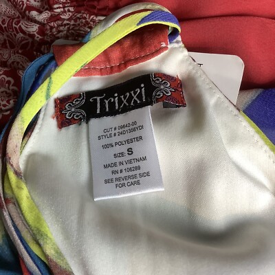 Trixxi Women's Multicolor High Low Dress Small H2 | eBay