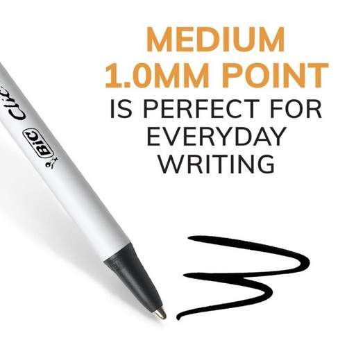 Bic Clic Stic Retractable Ballpoint Pen, Medium Point 1.0mm - 50 Count (Black) - Picture 3 of 6