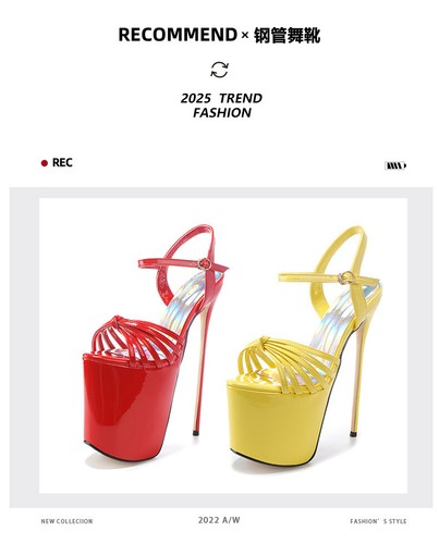 22cm High Heels Women's Summer Dance Shoes  Super High Heels Large Club Sandals - Picture 6 of 22